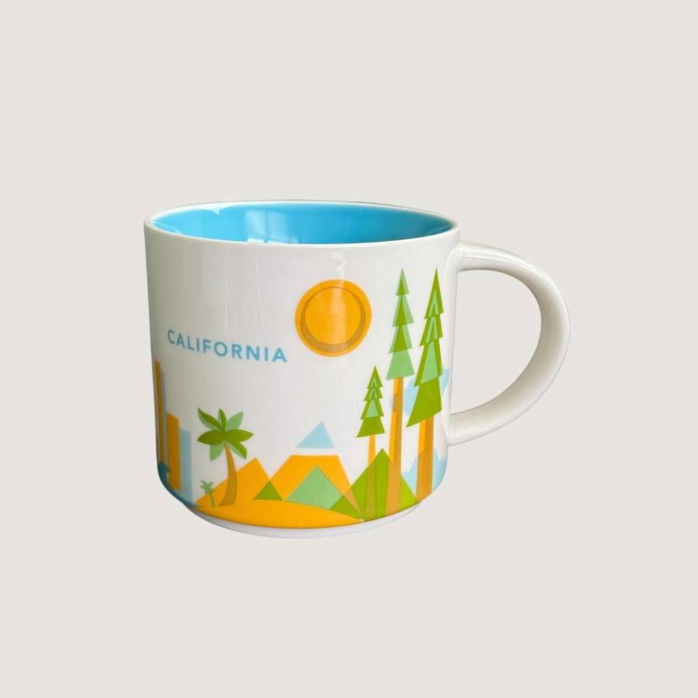 Starbucks You Are Here Collection California Coffee Mug 14oz Ceramic Blue White